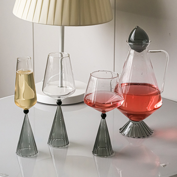 Set elegant de pahare pentru vin Burgundy cu decantator, pahare pentru vin roșu, pentru uz casnic, cadou de nuntă într-o cutie cadou