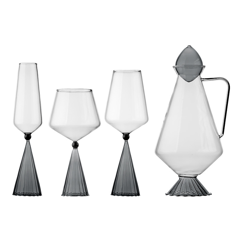 Set elegant de pahare pentru vin Burgundy cu decantator, pahare pentru vin roșu, pentru uz casnic, cadou de nuntă într-o cutie cadou