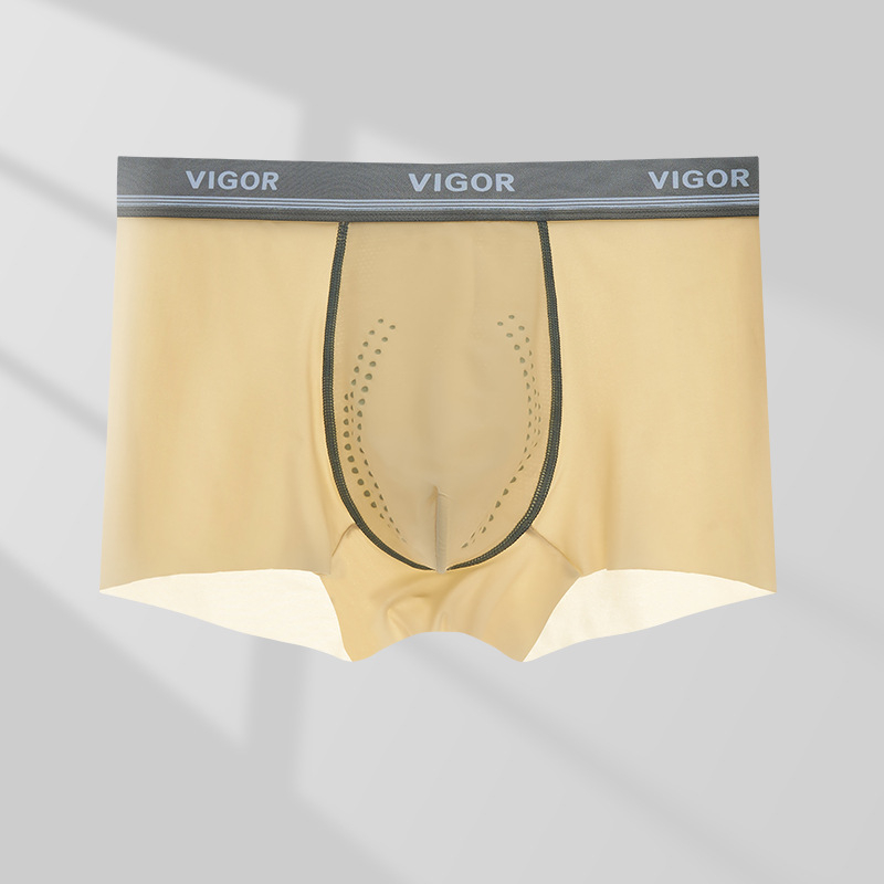Férfi jégselyem boxer briefs, Cordyceps belső bélés a lágyékhajlatban, antibakteriális, 10A, nagy méret, tiniknek