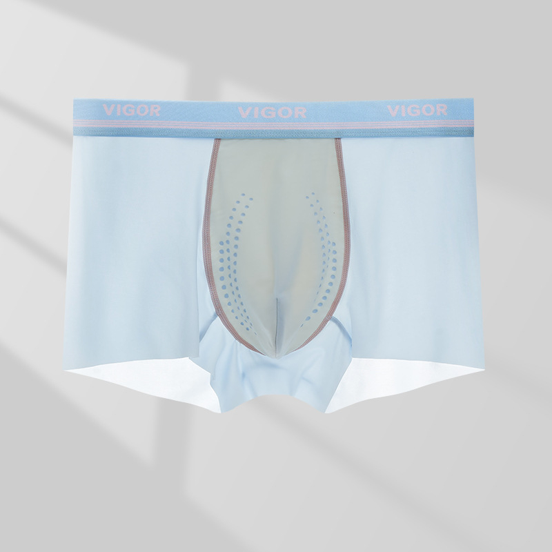 Férfi jégselyem boxer briefs, Cordyceps belső bélés a lágyékhajlatban, antibakteriális, 10A, nagy méret, tiniknek