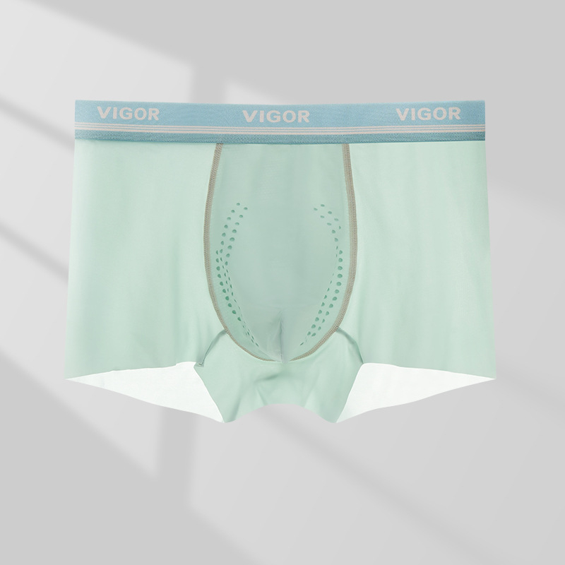 Férfi jégselyem boxer briefs, Cordyceps belső bélés a lágyékhajlatban, antibakteriális, 10A, nagy méret, tiniknek