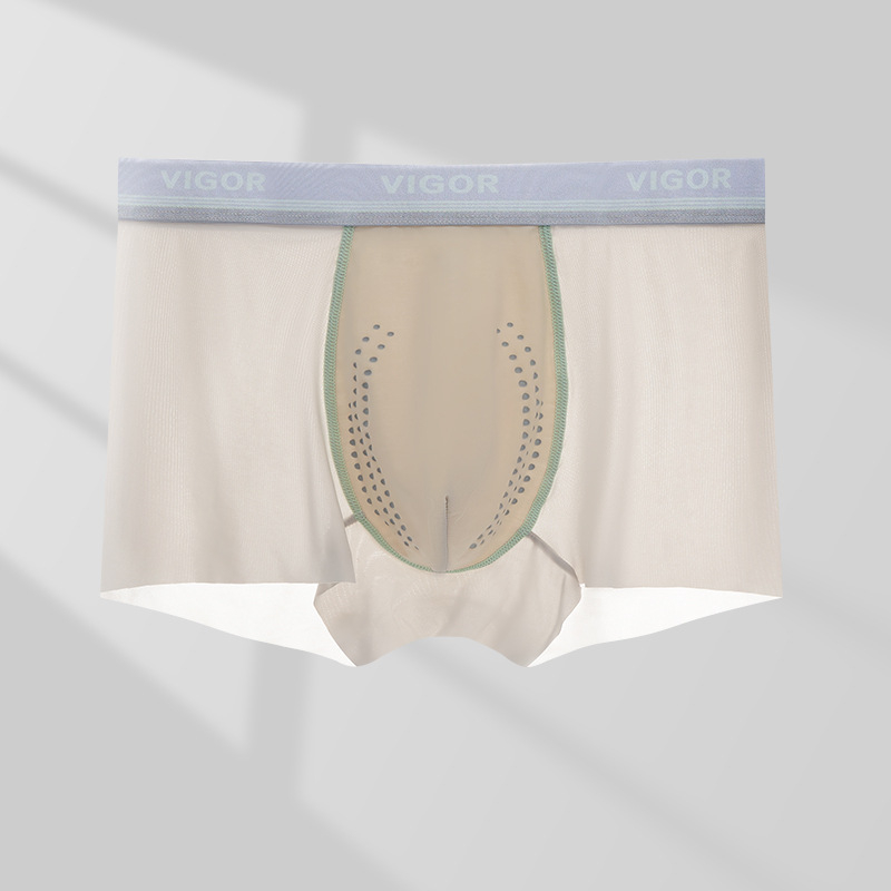 Férfi jégselyem boxer briefs, Cordyceps belső bélés a lágyékhajlatban, antibakteriális, 10A, nagy méret, tiniknek