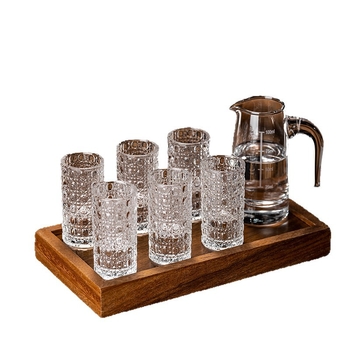 Set de pahare din cristal îngroșat pentru băuturi spirtoase, pahare mici pentru uz casnic, pahare de porție cu dozator