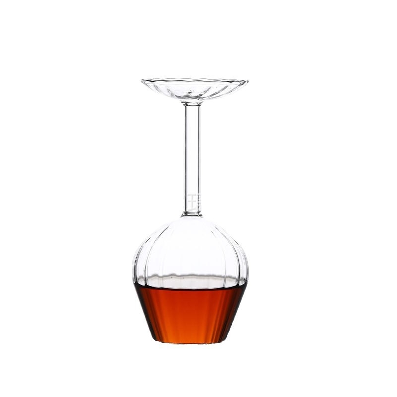 Set de pahare pentru șampanie și vin cu decantor, sticlă borosilikat rezistentă la căldură, pahare inversate, design creativ pentru vin roșu