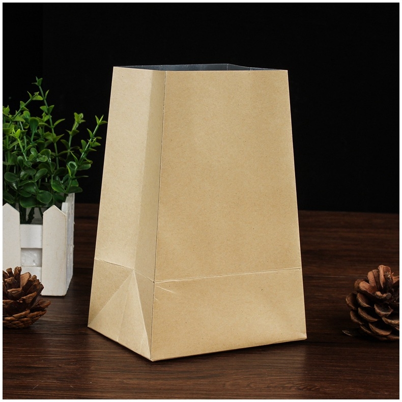 Pungă de ceai din hârtie kraft cu folie de aluminiu, bază trapezoidală, pentru ceai verde Longjing și Bi Luo Chun