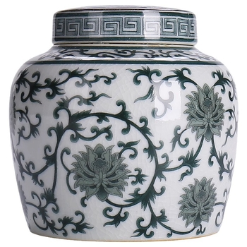 Recipient de ceai Ge Kiln din porțelan albastru‑alb, container ceramic etanș pentru ceai alb și Pu'er, portabil