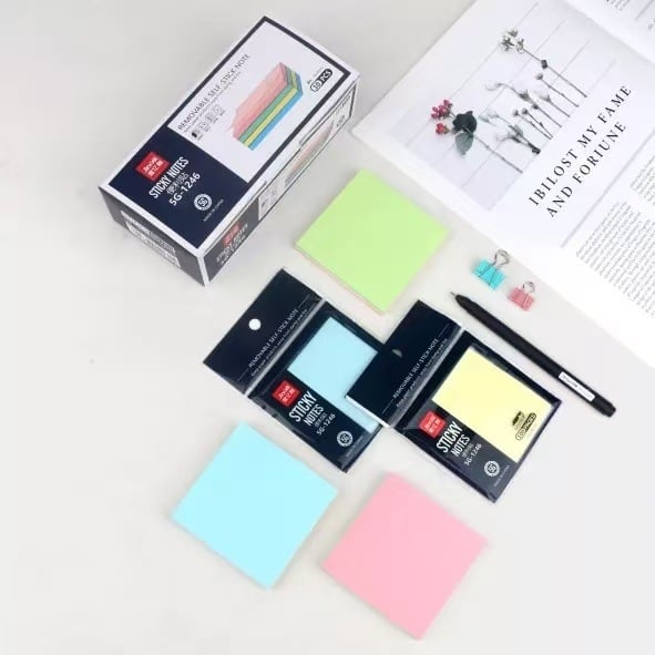 Note autoadezive colorate cu design drăguț și creativ, rechizite de birou, foi detașabile pentru studenți — 100 de foi