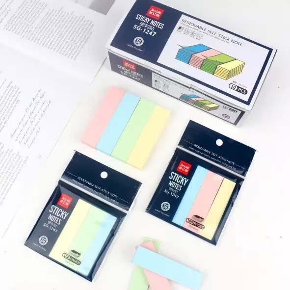 Note autoadezive colorate cu design drăguț și creativ, rechizite de birou, foi detașabile pentru studenți — 100 de foi