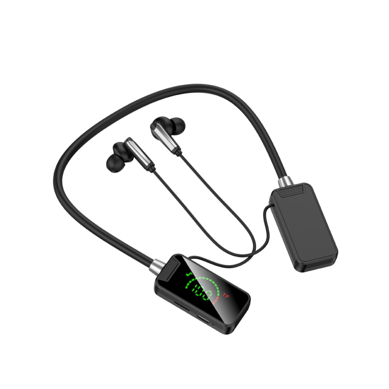 Bluetooth slušalice oko vrata, s digitalnim zaslonom, velikim kapacitetom baterije, poluotvoren dizajn, sportski stereo