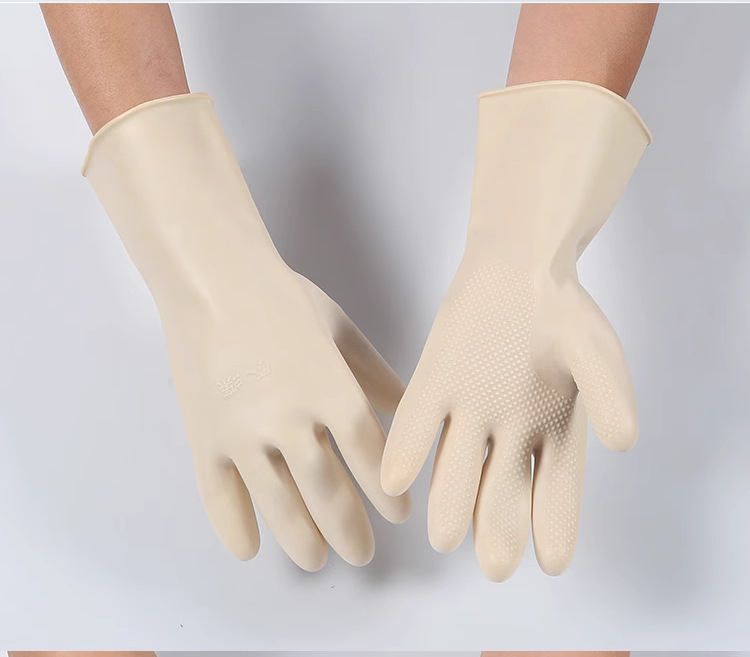 Industrijske gumene rukavice otporne na kiseline i lužine, vodootporne, s latexnom podstavom, protivklizne, produžene duljine 60 cm
