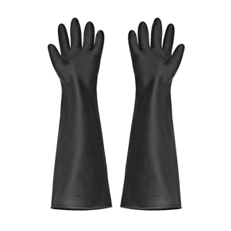 Industrijske gumene rukavice otporne na kiseline i lužine, vodootporne, s latexnom podstavom, protivklizne, produžene duljine 60 cm