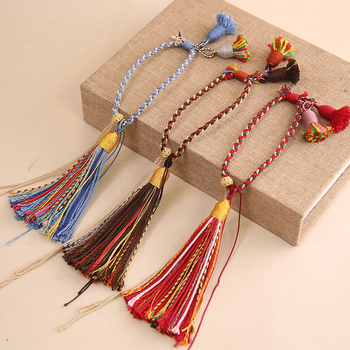Pandantiv cu ciucuri în stil tibetan, din fir de bumbac – pentru breloc, geantă, ornament auto și accesorii
