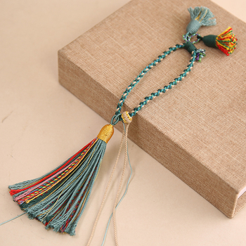 Pandantiv cu ciucuri în stil tibetan, din fir de bumbac – pentru breloc, geantă, ornament auto și accesorii