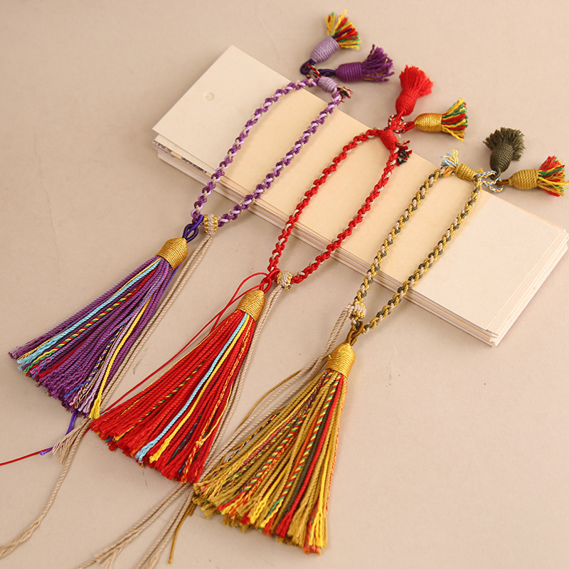 Pandantiv cu ciucuri în stil tibetan, din fir de bumbac – pentru breloc, geantă, ornament auto și accesorii