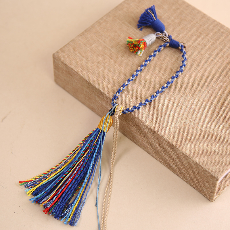 Pandantiv cu ciucuri în stil tibetan, din fir de bumbac – pentru breloc, geantă, ornament auto și accesorii