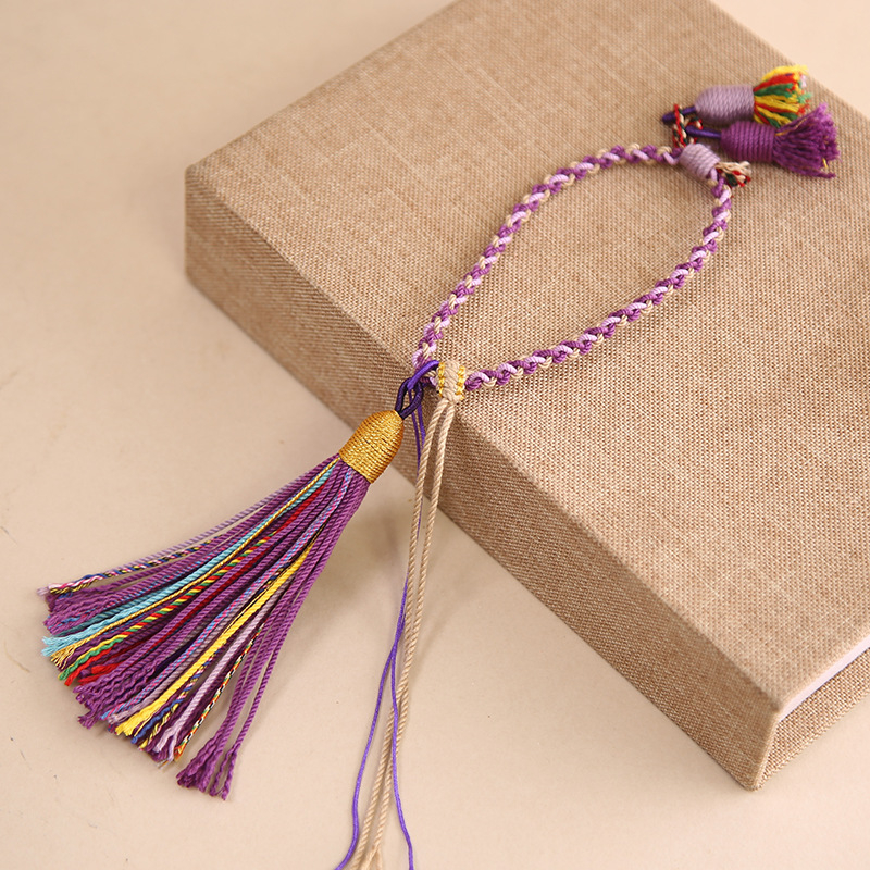 Pandantiv cu ciucuri în stil tibetan, din fir de bumbac – pentru breloc, geantă, ornament auto și accesorii