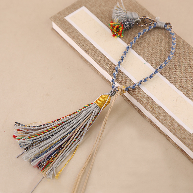 Pandantiv cu ciucuri în stil tibetan, din fir de bumbac – pentru breloc, geantă, ornament auto și accesorii