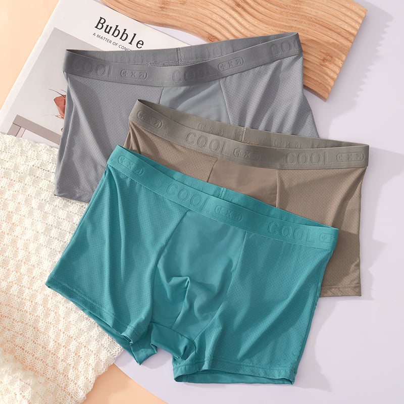 Muške boxerice od ice silk, antibakterijske, 10A, prozračne, srednjeg pojasa