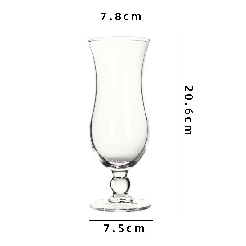 Pahar înalt, în formă de lalea, pentru cocktailuri, sucuri și băuturi reci