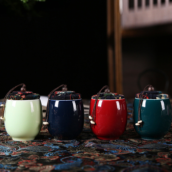 Recipient ceramic pentru ceai, mini portabil, etanș