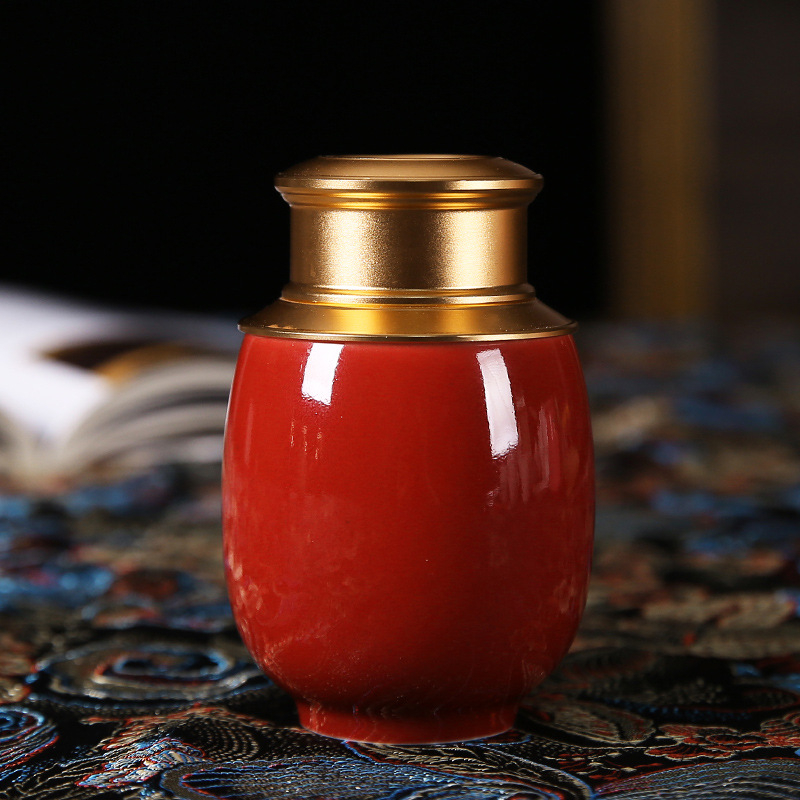 Recipient ceramic pentru ceai, mini portabil, etanș