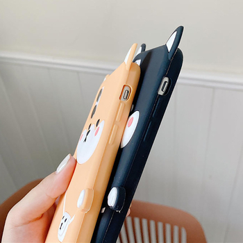 Silikonska futrola za iPhone 11 Pro Max s 3D crtić dizajnom medvjeda, motivi medvjeda, patka i Shiba Inu – zaštita od padova