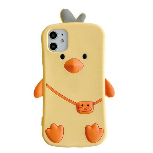 Silikonska futrola za iPhone 11 Pro Max s 3D crtić dizajnom medvjeda, motivi medvjeda, patka i Shiba Inu – zaštita od padova
