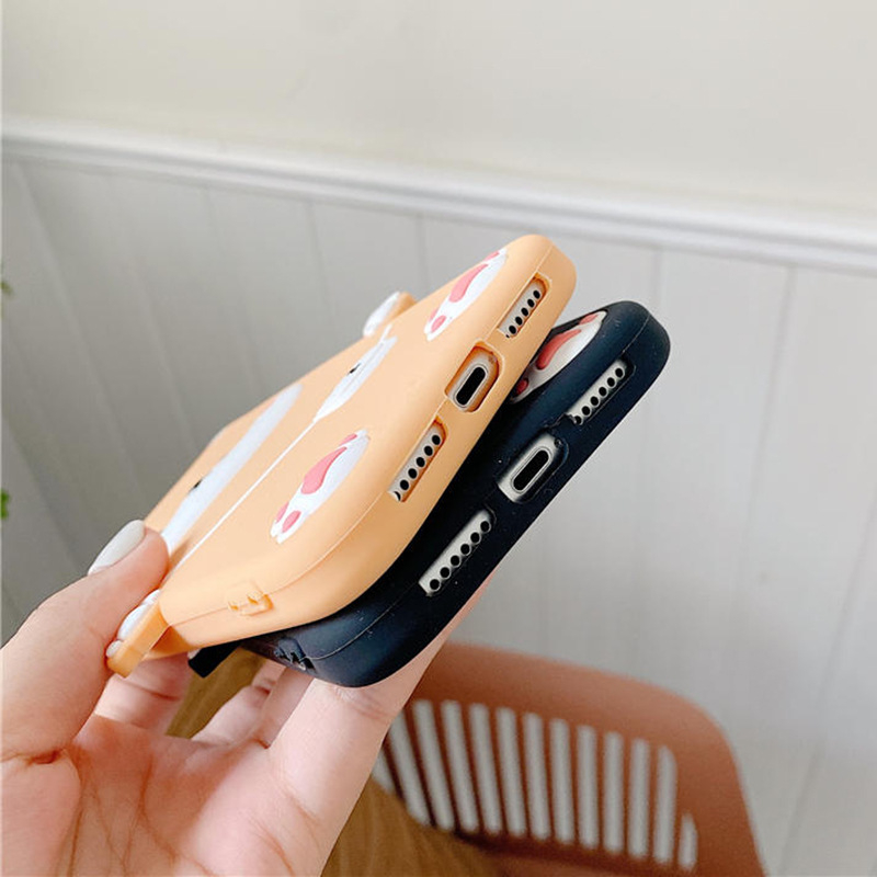 Silikonska futrola za iPhone 11 Pro Max s 3D crtić dizajnom medvjeda, motivi medvjeda, patka i Shiba Inu – zaštita od padova
