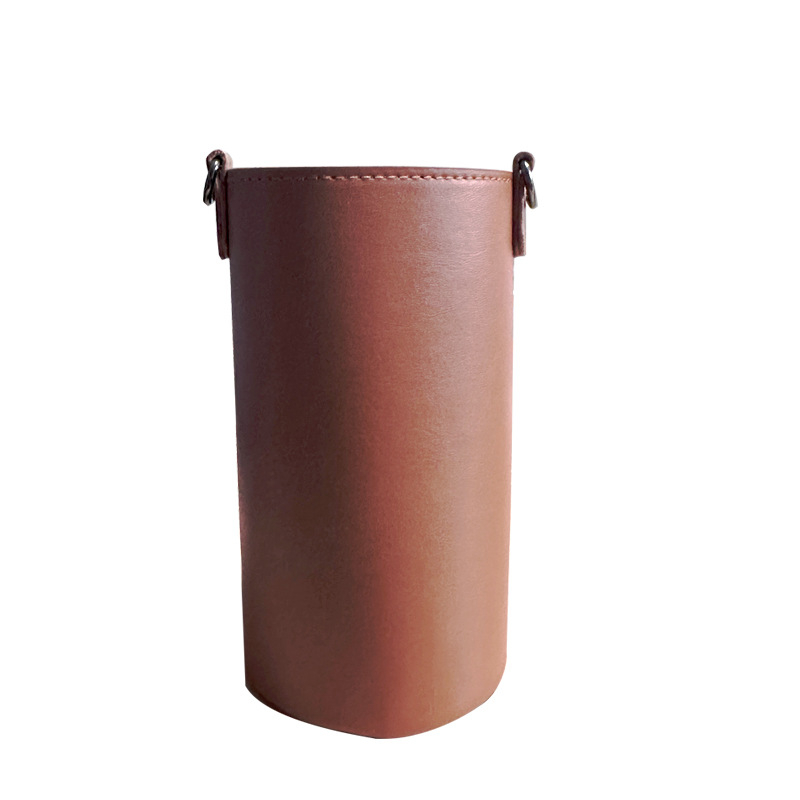 Husă din piele PU pentru termos cu curea crossbody, dimensiune mare