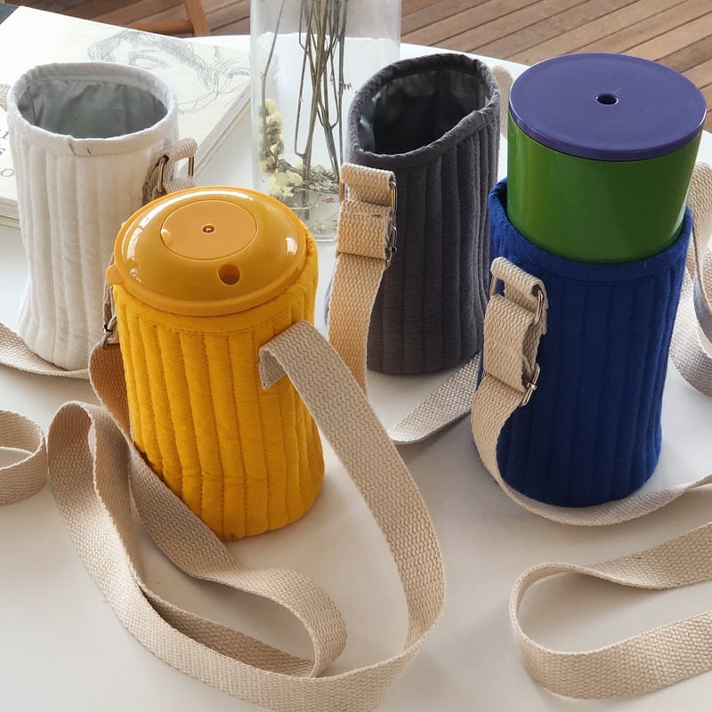 Husă izolatoare pentru sticlă de apă, cu design desen animat, căptușită pentru copii