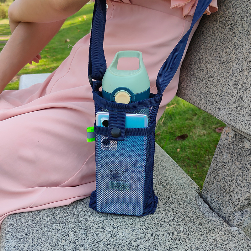 Husă transparentă pentru sticla de apă cu curea cross-body, protecție pentru sticlă de ceai cu lapte (pentru copii)