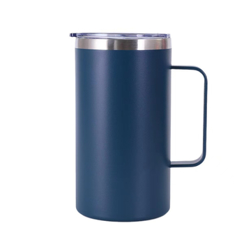 Cană din oțel inoxidabil cu pereți dubli, 24oz, cu mâner – cană de călătorie izolantă
