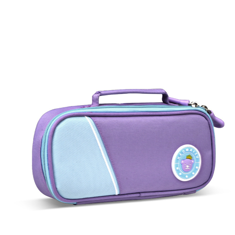 Penar pentru creioane pentru elevi gimnaziu, capacitate mare, cu două compartimente, simplu și drăguț, unisex, stil modern