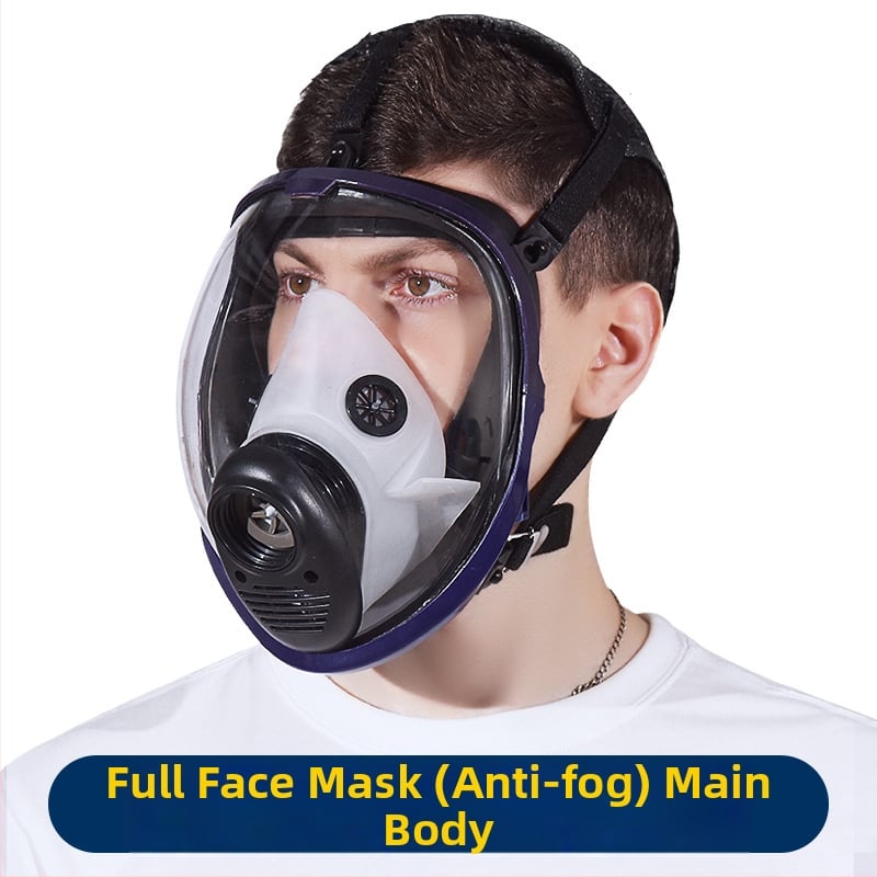 Silikonska maska za cijelo lice, zaštita od virusa i prašine, nužni respirator s kisikom