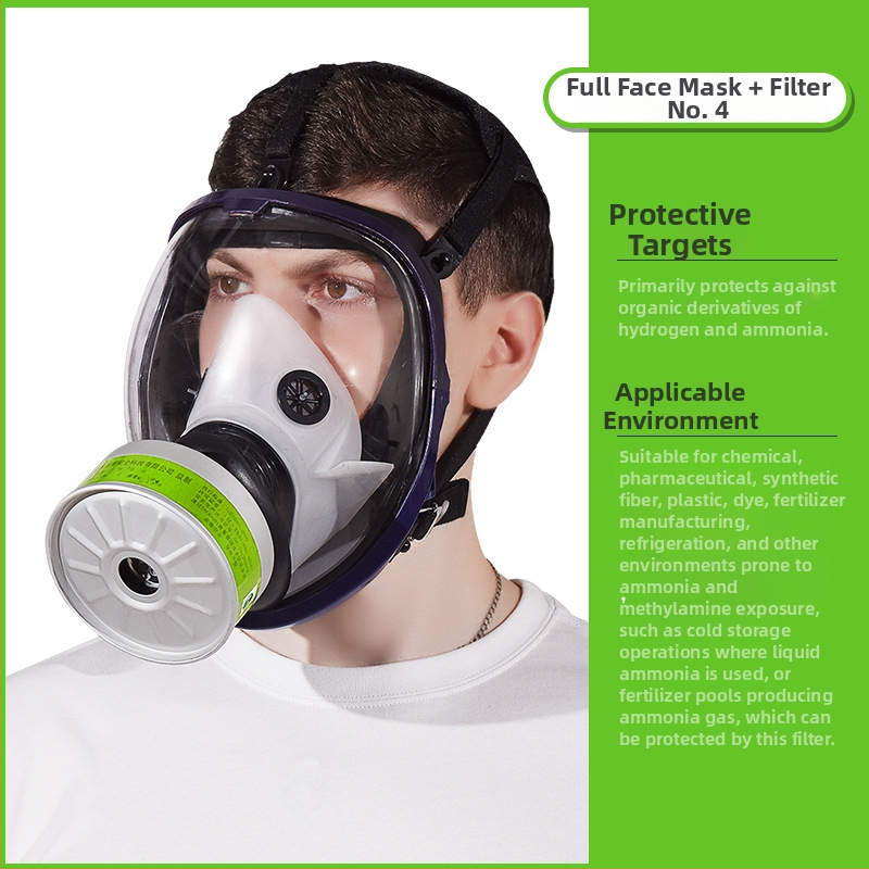 Silikonska maska za cijelo lice, zaštita od virusa i prašine, nužni respirator s kisikom