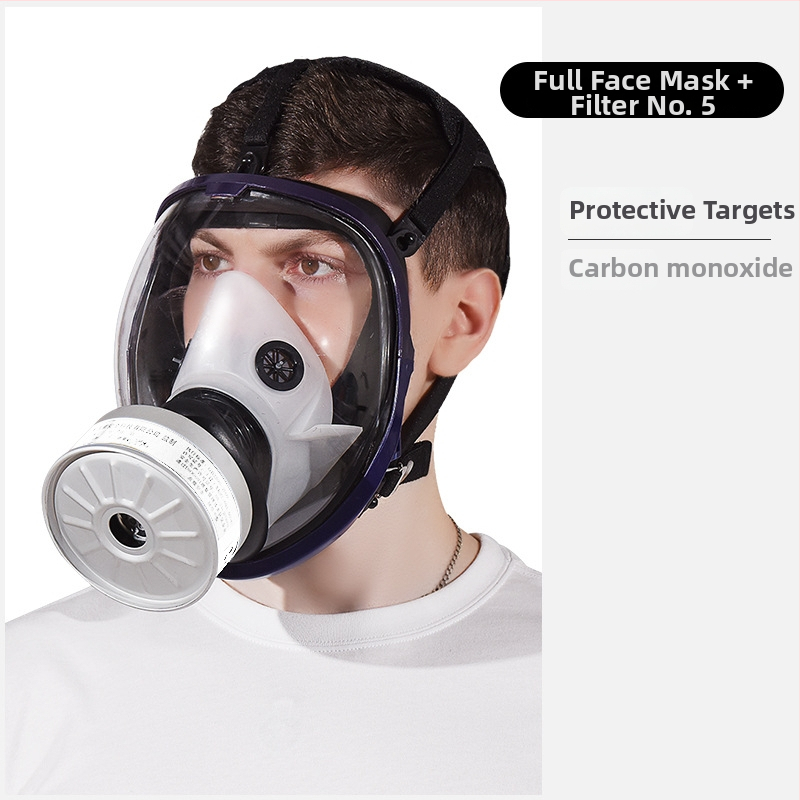 Silikonska maska za cijelo lice, zaštita od virusa i prašine, nužni respirator s kisikom