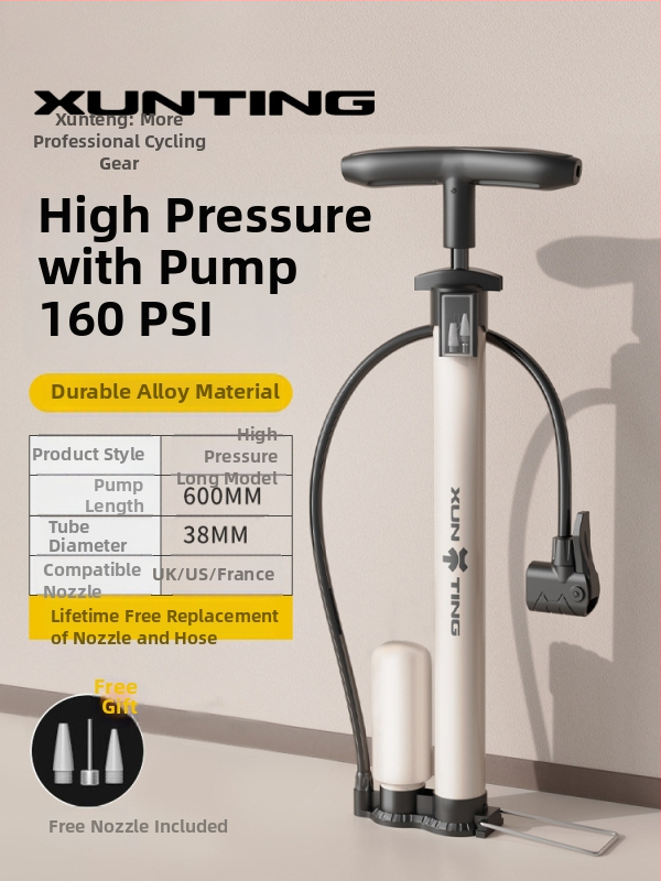 Prenosná vysokotlaková mini pumpa na bicykle – ručná pumpa na horské bicykle a lopty