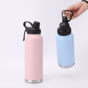 Nou termos din oțel inoxidabil 304, stil minimalist, capacitate mare, cu mâner, pentru băut direct, portabil pentru ciclism și sport