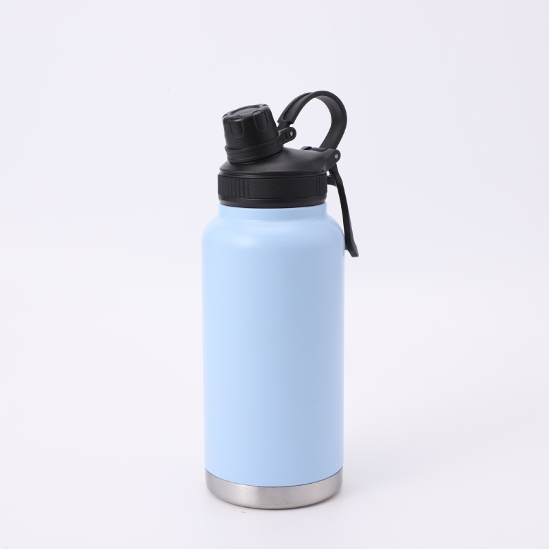 Nou termos din oțel inoxidabil 304, stil minimalist, capacitate mare, cu mâner, pentru băut direct, portabil pentru ciclism și sport
