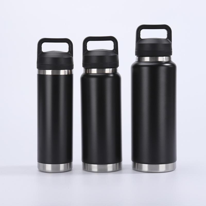 Termos de călătorie 1100 ml, cu mâner, capacitate mare, interior din oțel inoxidabil 304, exterior din 201, pentru outdoor, școală și utilizare în mașină