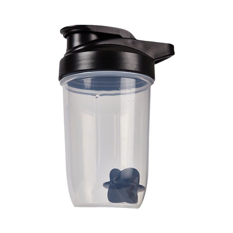 Cană shaker din plastic, 400 ml, pentru pudră de proteine și băuturi înlocuitoare ale meselor, fitness