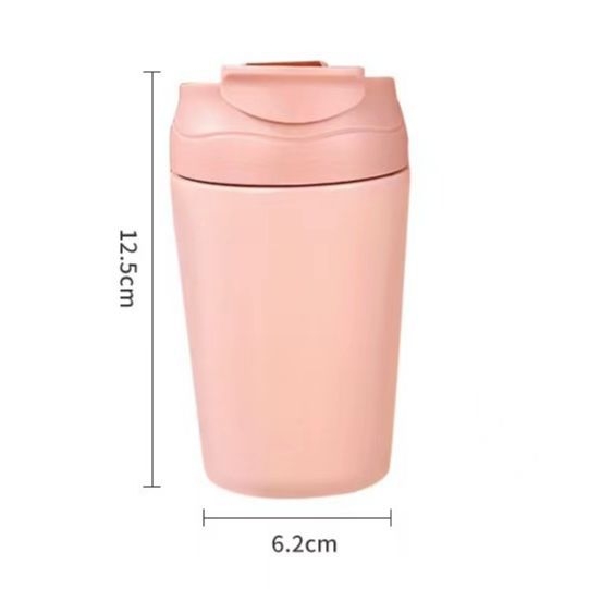 Cană shaker izolată din oțel inoxidabil 316 cu pai, recipient portabil pentru băuturi, cană minimalistă unisex pentru cafea la birou