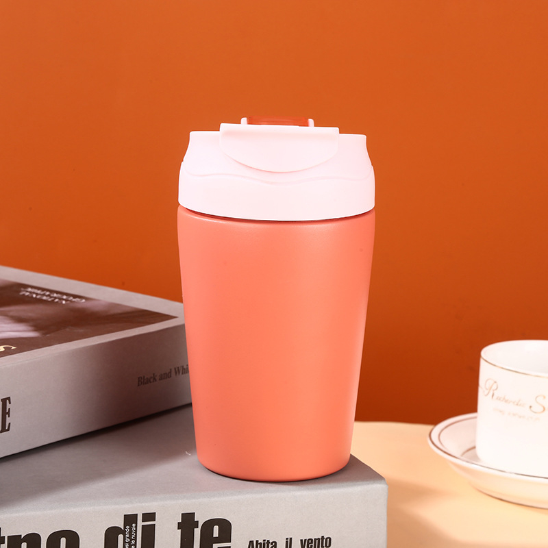 Cană shaker izolată din oțel inoxidabil 316 cu pai, recipient portabil pentru băuturi, cană minimalistă unisex pentru cafea la birou