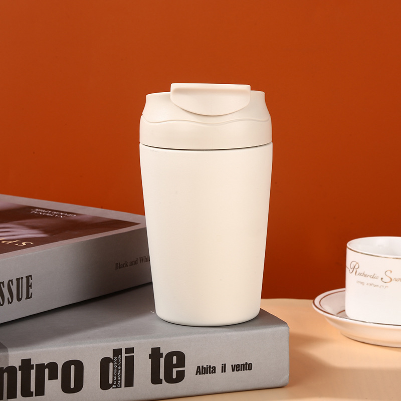 Cană shaker izolată din oțel inoxidabil 316 cu pai, recipient portabil pentru băuturi, cană minimalistă unisex pentru cafea la birou
