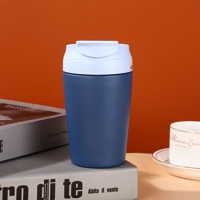 Cană shaker izolată din oțel inoxidabil 316 cu pai, recipient portabil pentru băuturi, cană minimalistă unisex pentru cafea la birou
