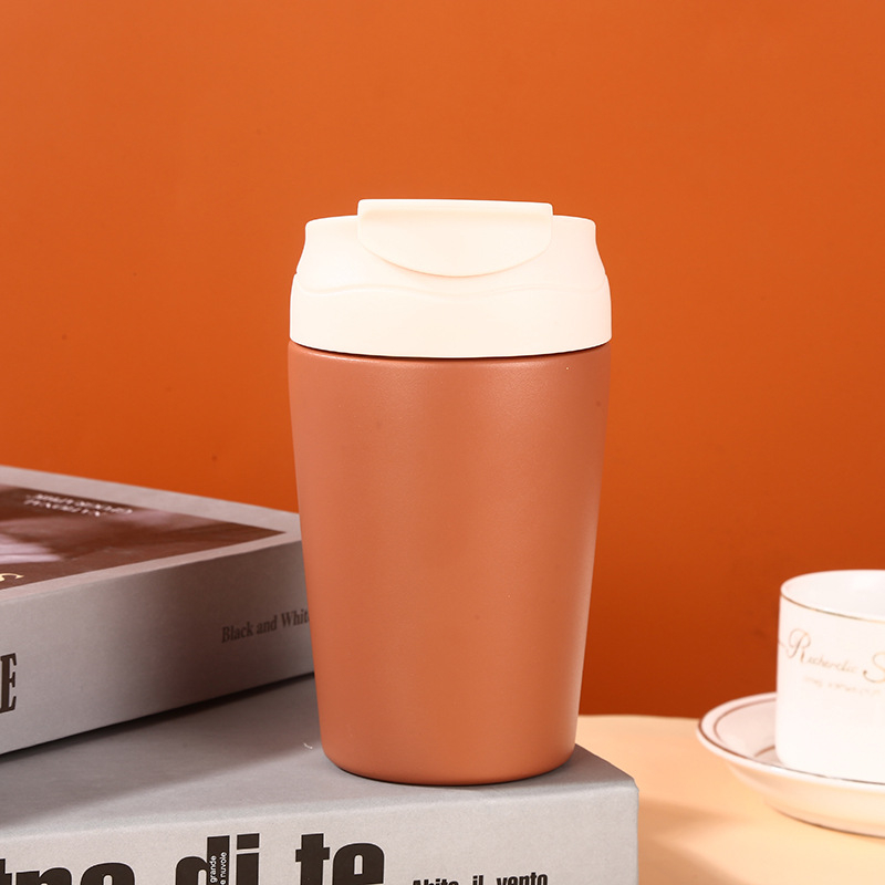 Cană shaker izolată din oțel inoxidabil 316 cu pai, recipient portabil pentru băuturi, cană minimalistă unisex pentru cafea la birou