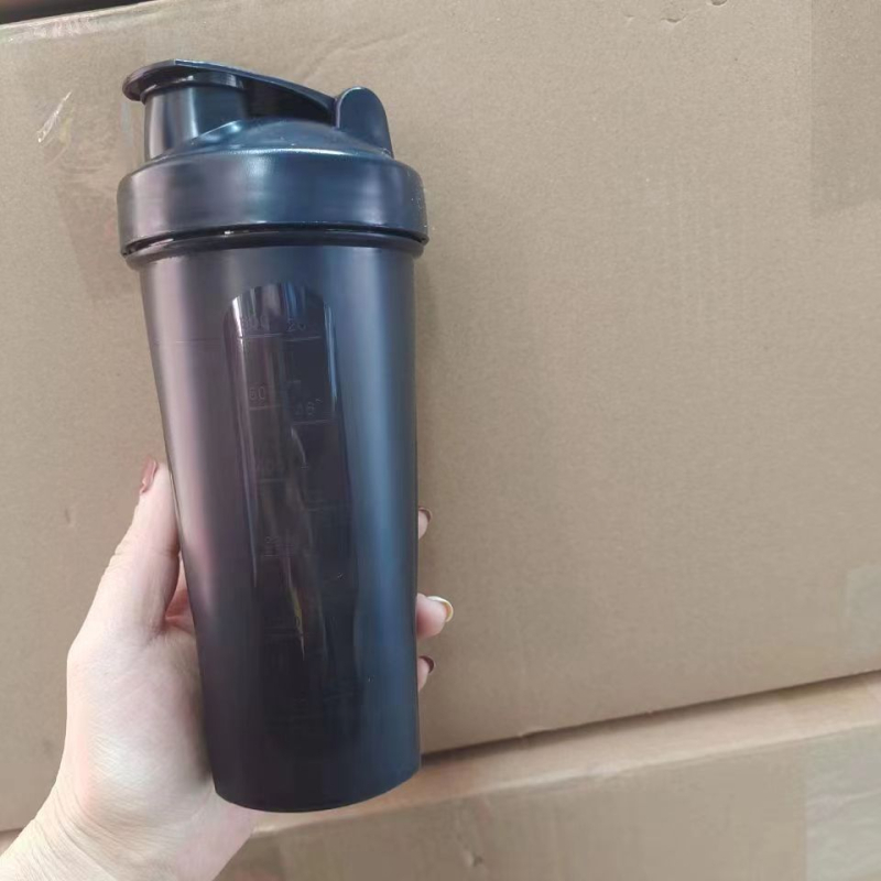 600ml преносима пластмасова шейкър чаша за протеинови шейкове и млечни коктейли, проста чаша за вода с лого