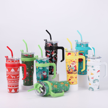 Termos din oțel inoxidabil 304, 40 oz, cu mâner, cană pentru mașină, izolație în vid, capacitate mare, menține cald și rece 6-12 ore