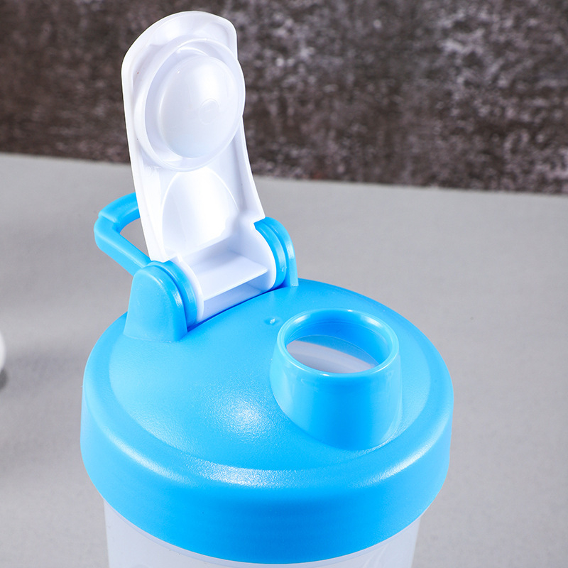 Cană de shake pentru proteine, 400 ml, cu mâner și scară de măsurare – recipient din plastic pentru fitness