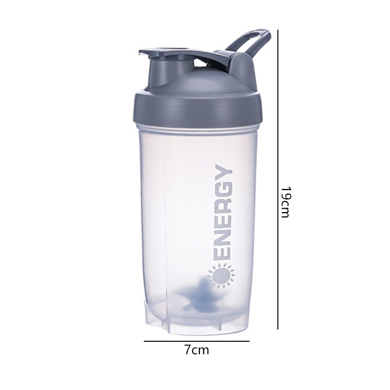 Cupa de proteine pentru shake, recipient sport portabil din plastic, rezistent la temperaturi înalte și la căderi, material alimentar, capacitate mare.
